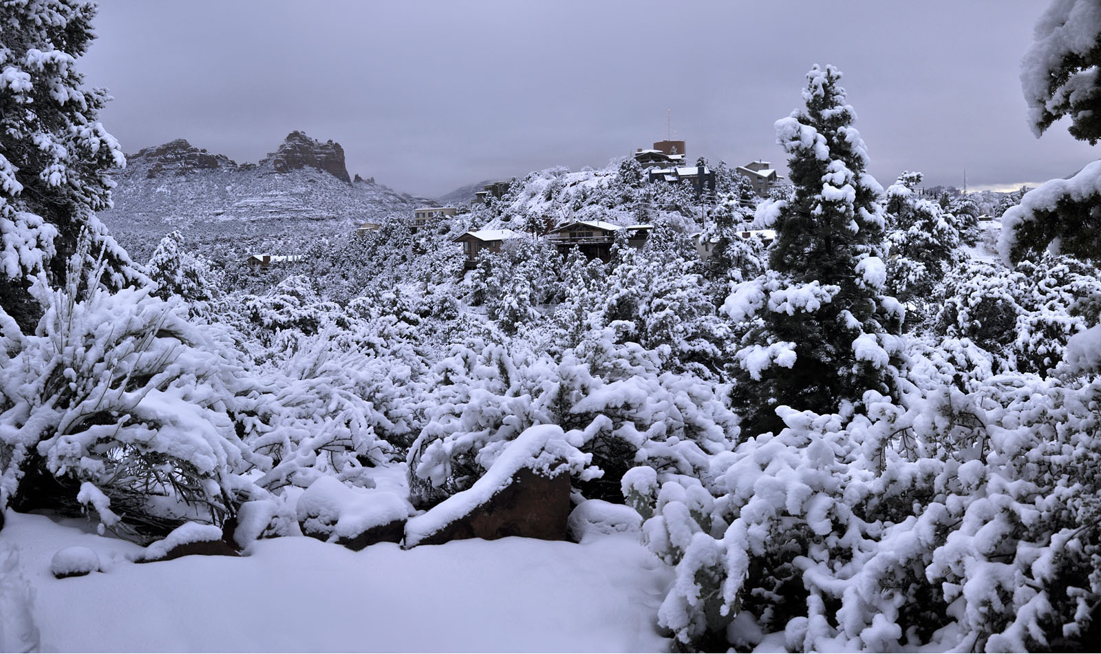 Snowfall in Sedona