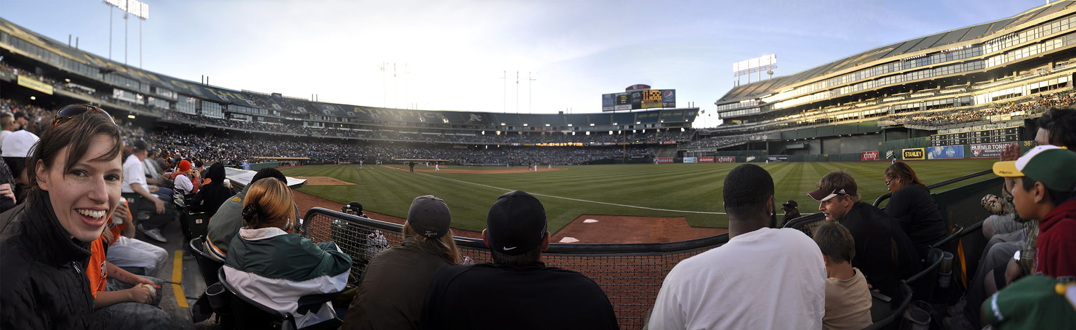 Oakland A's vs Detroit Tigers at the Oakland Coliseum.